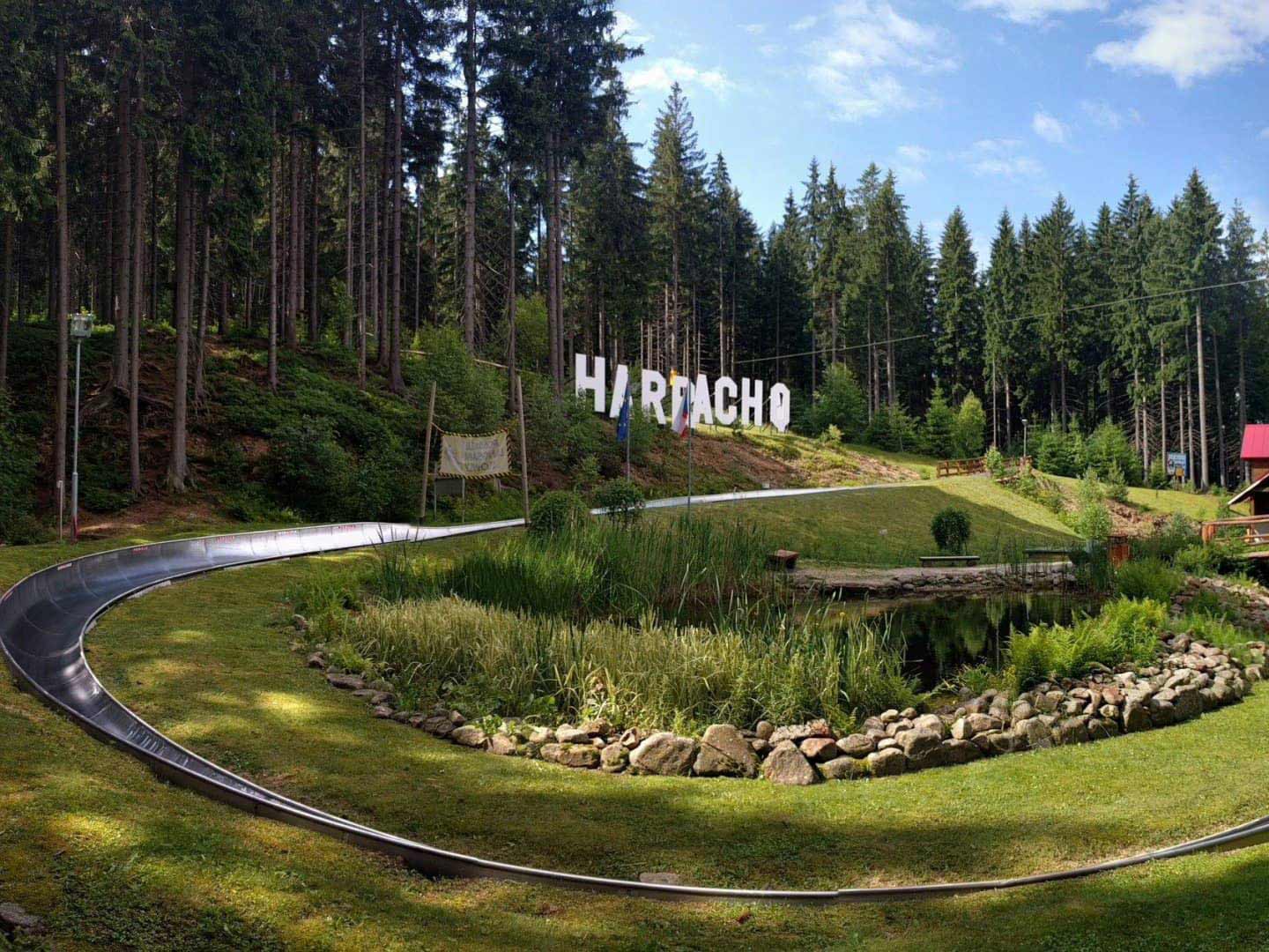 Harrachov bobová dráha Mumlvsky vodopad v Krkonoších